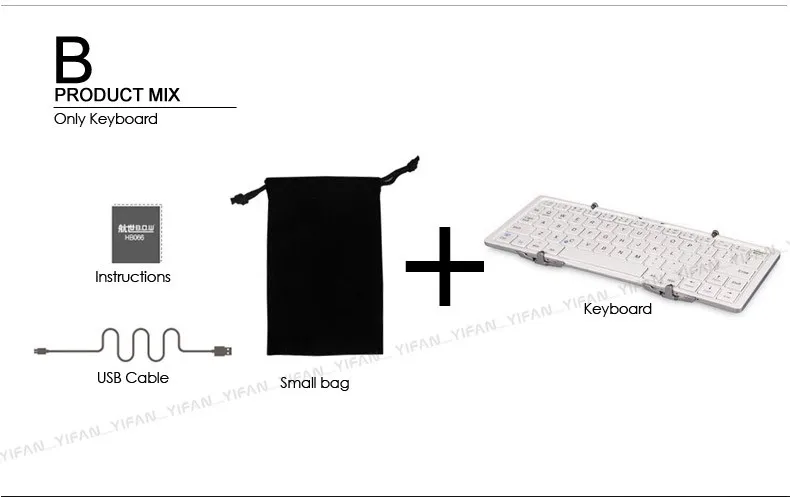 B. O. W мини Bluetooth клавиатура складной(складной) алюминиевый чехол для iOS, Android, Windows, PC, планшетов и смартфонов