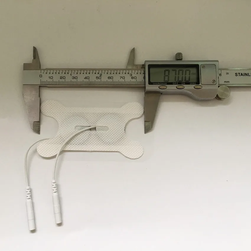 

DHL Free shipping 1000pcs white Throat electrode TENS unit electrode pads with 2MM Needle Plug for swallow throat physiotherapy