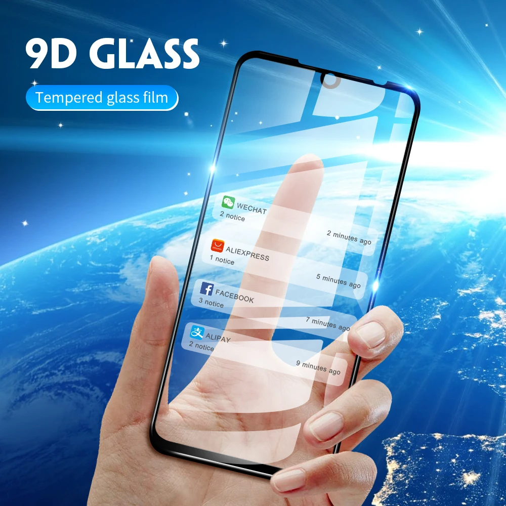 9D полная Защита экрана для Xiaomi Redmi Note 7 Pro mi 8 MI 9 SE защита 5 6 Pro|Защитные стёкла и