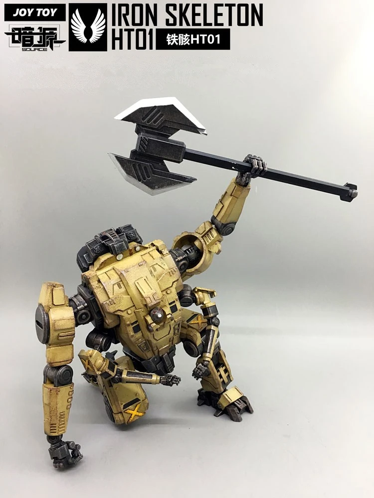 Экшн фигурки JOYTOY 1/27 фигурка робота Mecha Yellow TIEKUI коллекция рождественский подарок