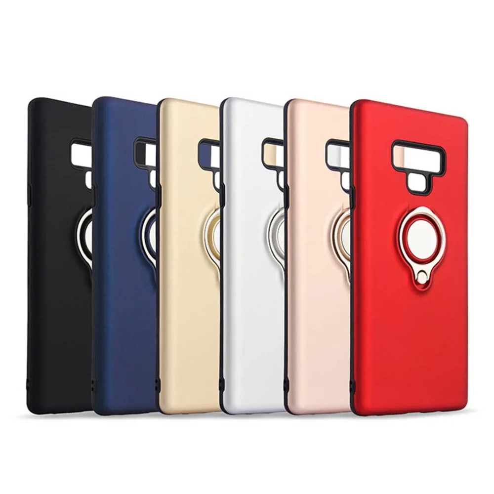 IMIDO Magnetic Phone Case For Samsung Galaxy Note9 8 S9 S8 Plus S7 Edge A8 2018 Hide Ring Stand Holder TPU Back Cover Coque Capa | Мобильные