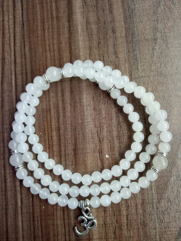 108 Mala Beads белый нефритовый черный оникс браслет 2 шт. набор 4 круга браслеты 3D
