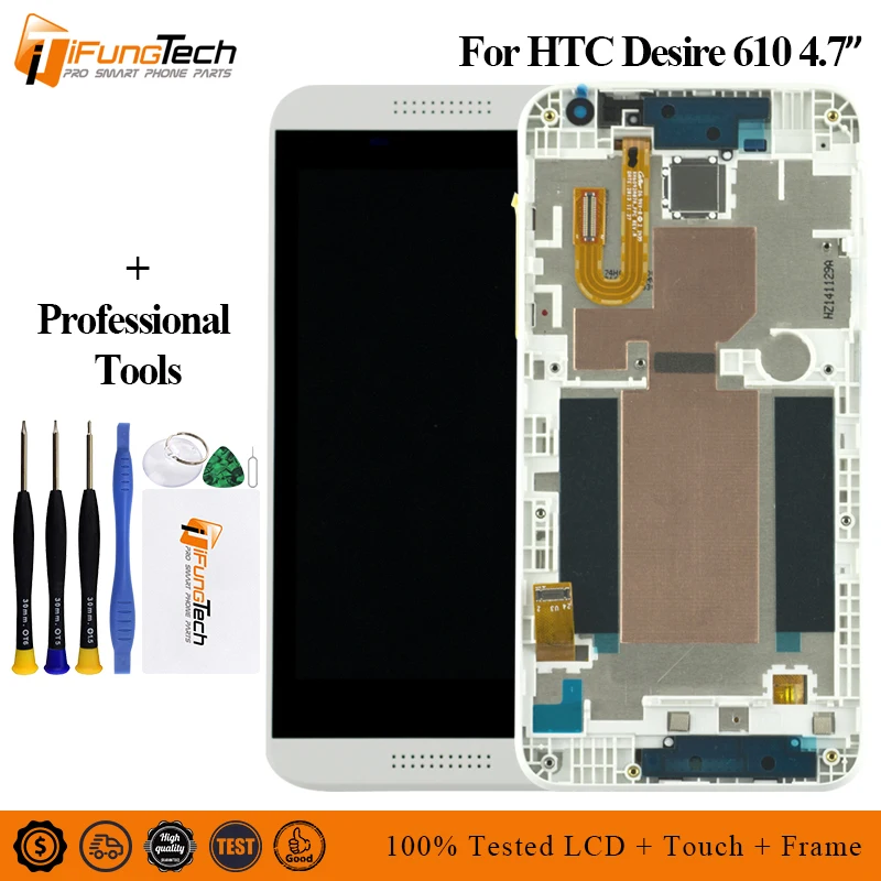 Для HTC Desire 610 D610n Полный ЖК-дисплей панель монитор модуль + сенсорный экран