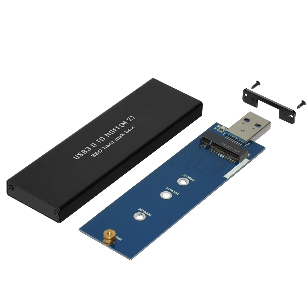 Aneew USB 3 0 на SATA 2280 NGFF M.2 B Ключ SSD Портативный Корпус внешнего Box Дело Card Reader |