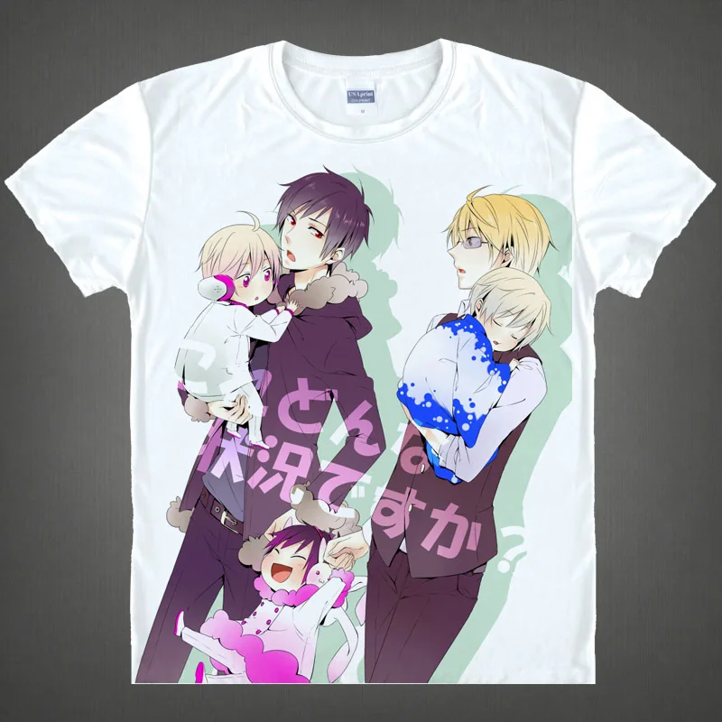 Durarara 3way стоящая Футболка s kawaii японское аниме футболка Манга Орихара Изая