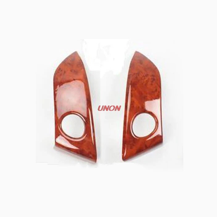 Wood grain 2pcs Подходит для Toyota RAV4 2009-2013 интерьер ремонт центральный контроль углеродное волокно персиковое дерево зерна воздуха наклейка на розетку - Название цвета: Wood grain 2pcs