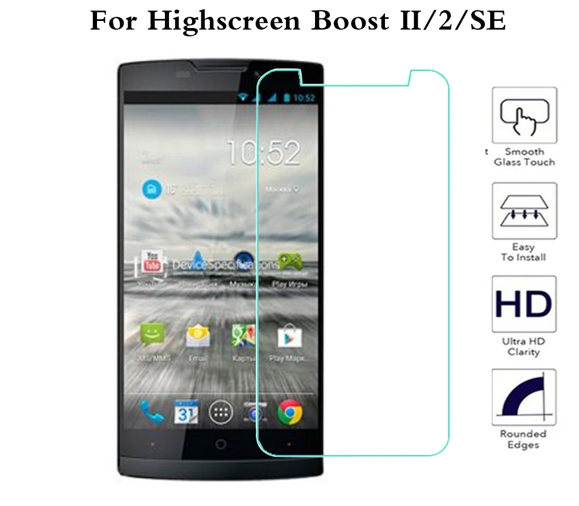 Универсальное закаленное стекло для высокого экрана Boost 3/SE/Pro 5 0 дюймов Защитная