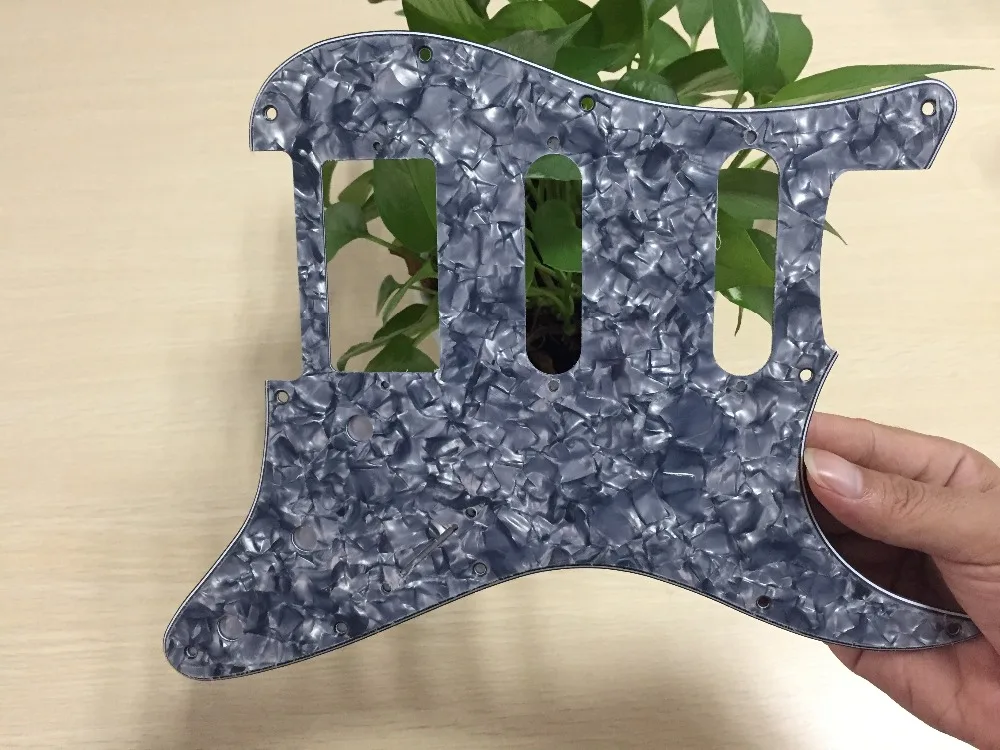 FLEOR 1 набор из 11 отверстий для электрогитары Pickguard SSH HSS гитарная пластина и винты подходят для гитарных деталей Strat, 20 цветов на выбор