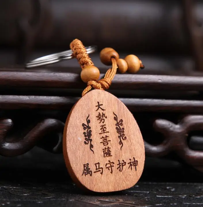 Китайский персиковое дерево резной покровитель Святого зодиака лошадь Bodhisattva