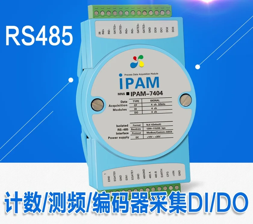 IPAM 7404 модульный роторный кодер счетчик/преобразование частоты RS485 Сбор данных DI/DO