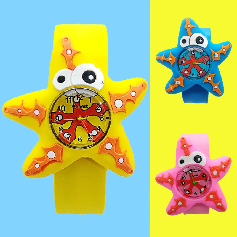 Фото Детские часы для мальчиков с пятиконечной звездой детские маленьких девочек