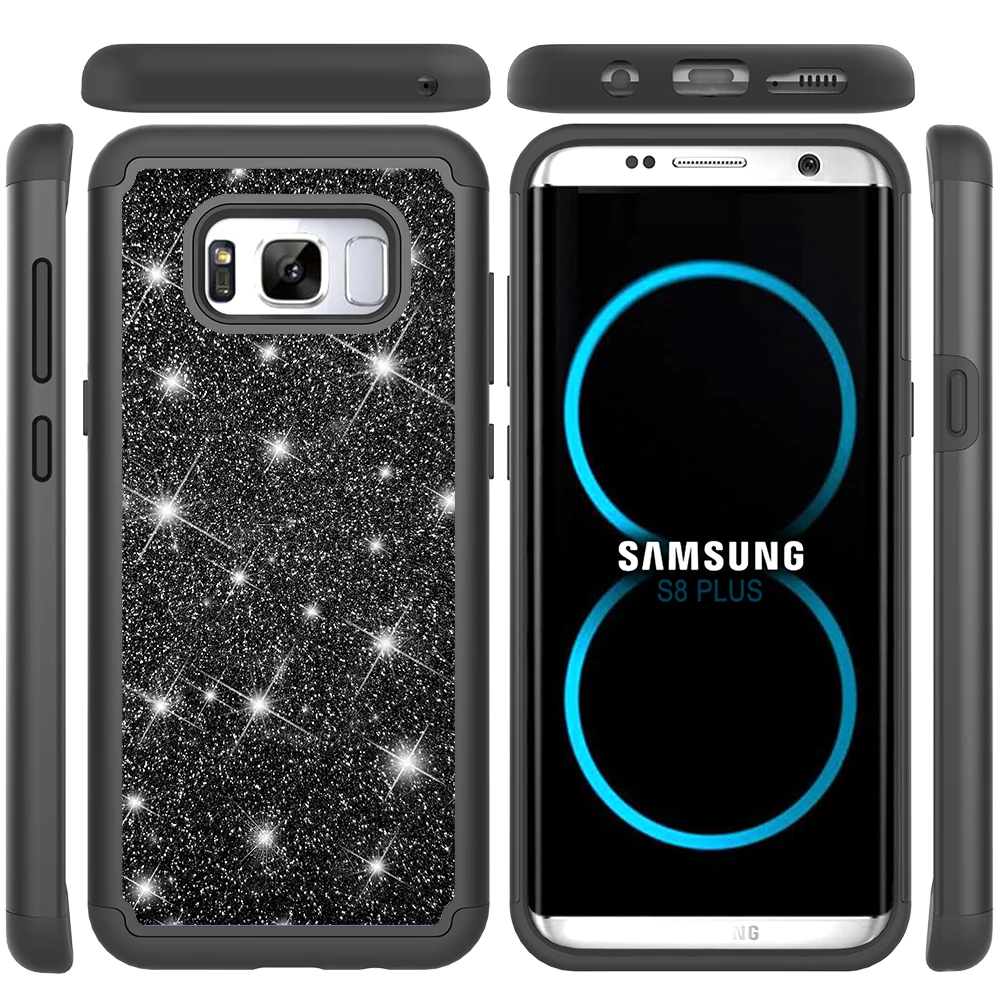 Shiny Bling Case for Samsung Galaxy S8 Plus S8+ SM-G955FD SM-G955F Phone Cover 8+ SM G955 G955FD G955F Bumper Funda | Мобильные