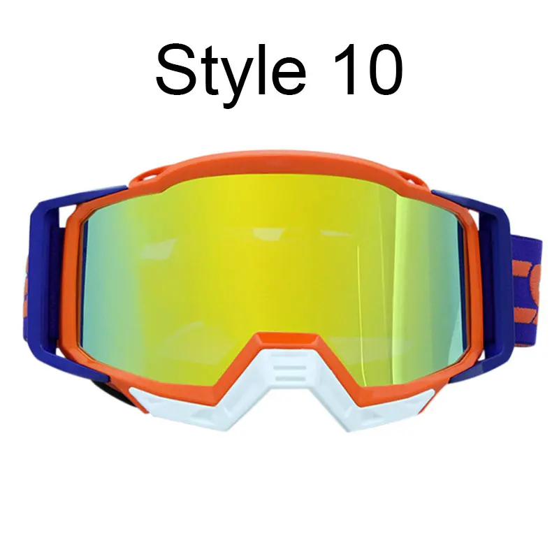 Goggles Glasses 10 Мотоцикл стекло es очки шлем для мотокросса c очками MX мото Байк ATV Лыжный спорт на открытом воздухе стеклянный скутер Googles маска для KTM - Цвет: Goggles Glasses 10