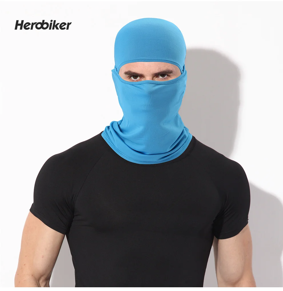 HEROBIKER мотоциклетная маска для лица мото Балаклава для страйкбола пейнтбола велосипедная Лыжная маска дышащая ветрозащитная мотоциклетная маска, 8 цветов