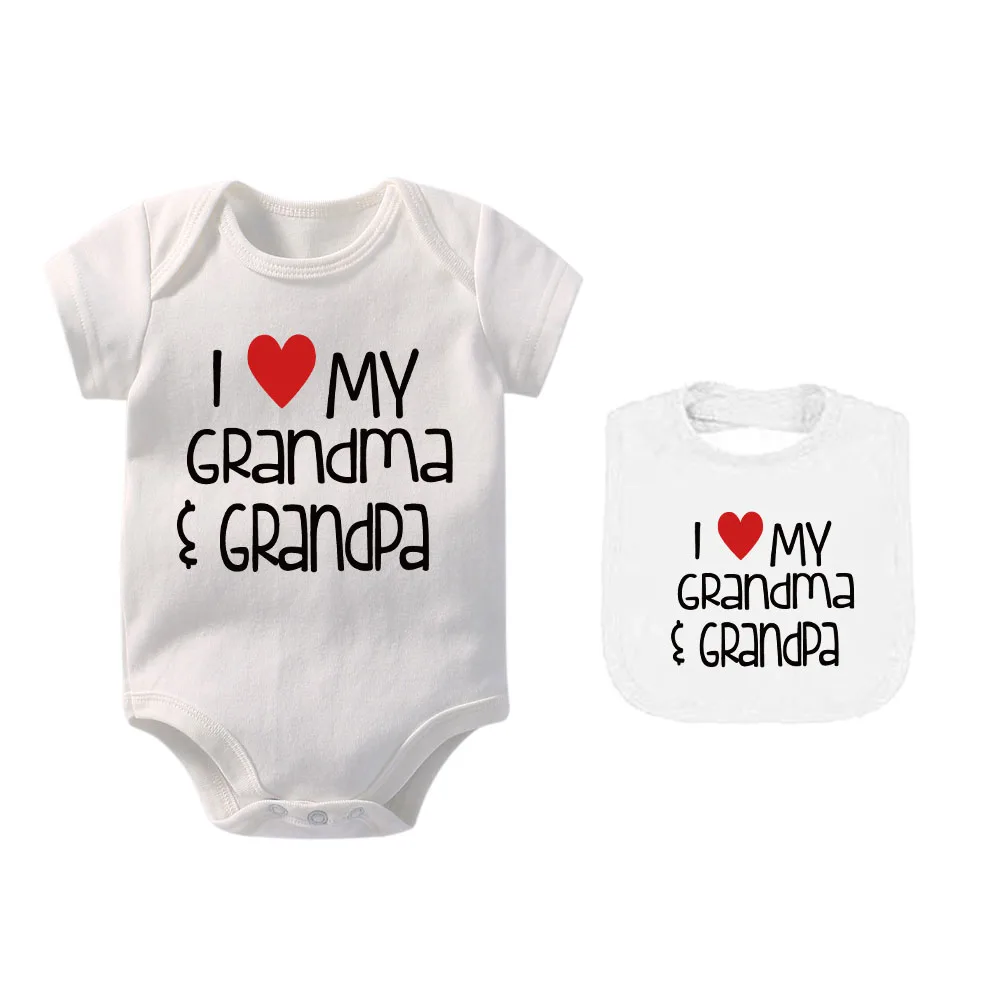 Женский комбинезон с нагрудниками Culbutomind боди надписью I love my grandma и нагрудником