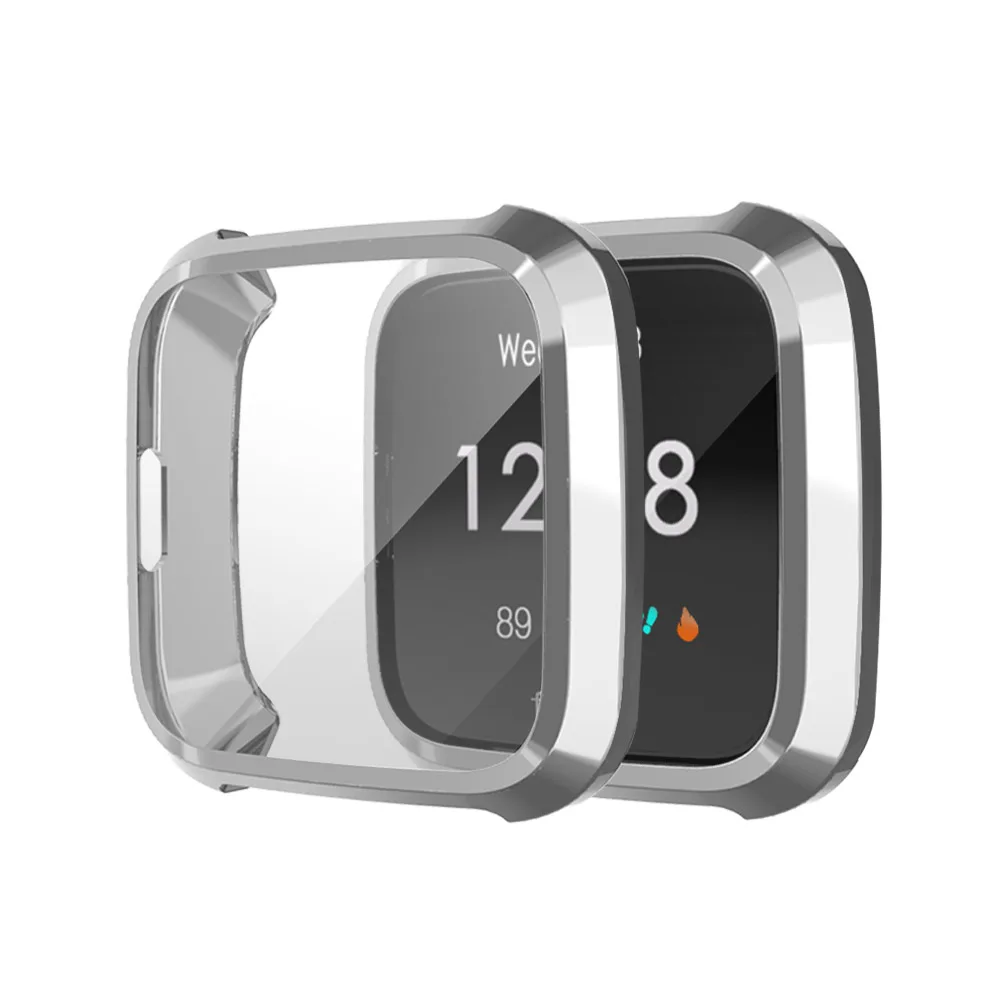 Электронные часы Чехол для Fitbit Versa Lite Edition все вокруг Защитный чехол мягкий, гибкий, из ТПУ хромированная крышка Полный Чехол