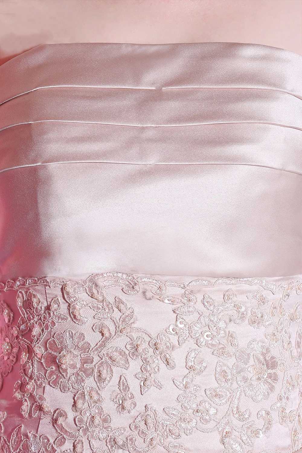 Розовые цветочные A-Line атласная платье подружки невесты Элегантные без бретелек