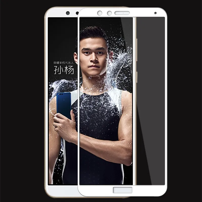 Закаленное стекло для huawei Honor 7X полное покрытие протектор экрана смартфона 7 X
