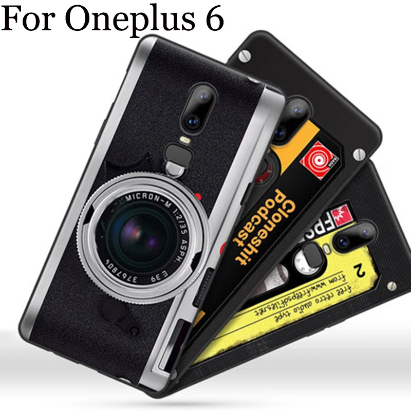 Чехол для OnePlus6 мягкий чехол в стиле ретро с мультипликационным принтом OnePlus 6
