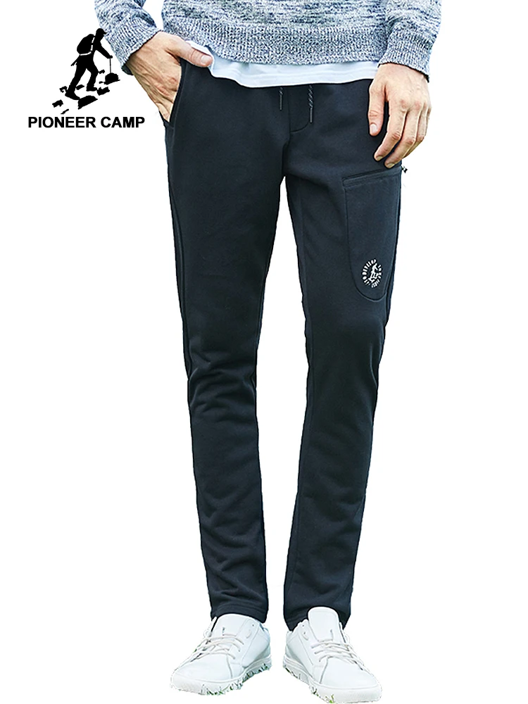 Мужские спортивные штаны Pioneer Camp черные и белые повседневные Простые для бега
