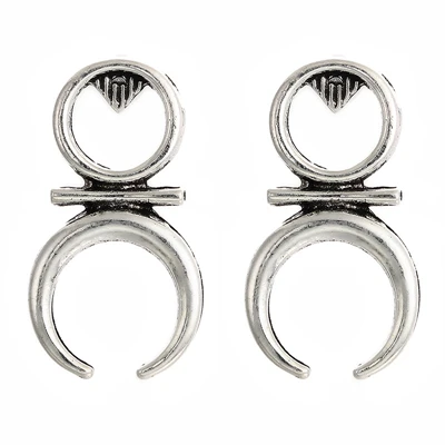 e0140silver Новинка, элегантные неровные круглые металлические Висячие серьги для женщин, 3 цвета, серьги из геометрического сплава, модное ювелирное изделие, подарок для девочки - Окраска металла: e0140silver