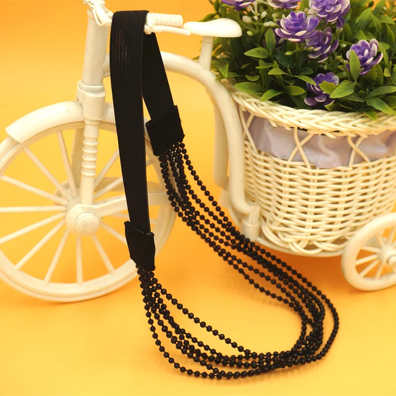 Boho имитации жемчуга, многослойный, с бусинами на цепочке Non-slip головной убор повязка на голову головной убор невесты свадебная прическа, аксессуары для волос