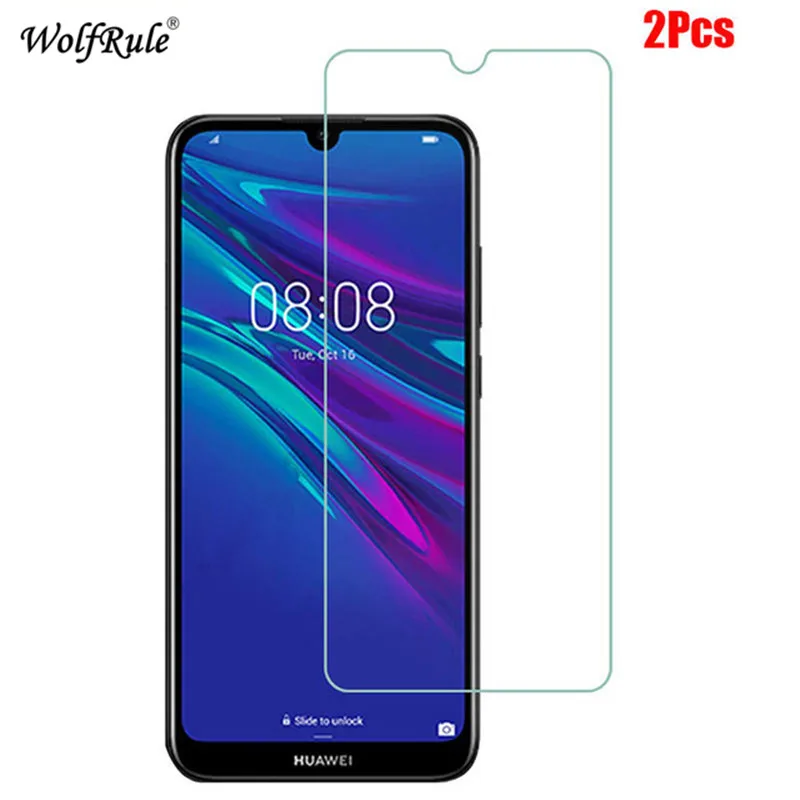 2 piezas protector de pantalla Honor 8A vidrio templado para Huawei Honor 8A Pro pel&iacute;cula protectora vidrio ultrafino Huawei Y6 2019-0
