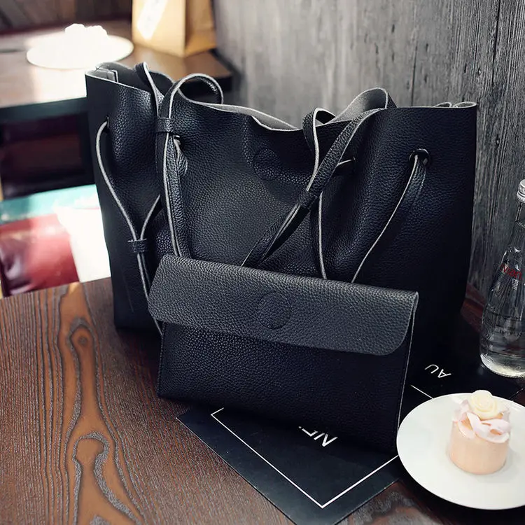 Women Two Pirces Handbags PU Leather Shoulder Messenger Bag Tote Purse Handbag Crossbody Satchel HOT | Багаж и сумки
