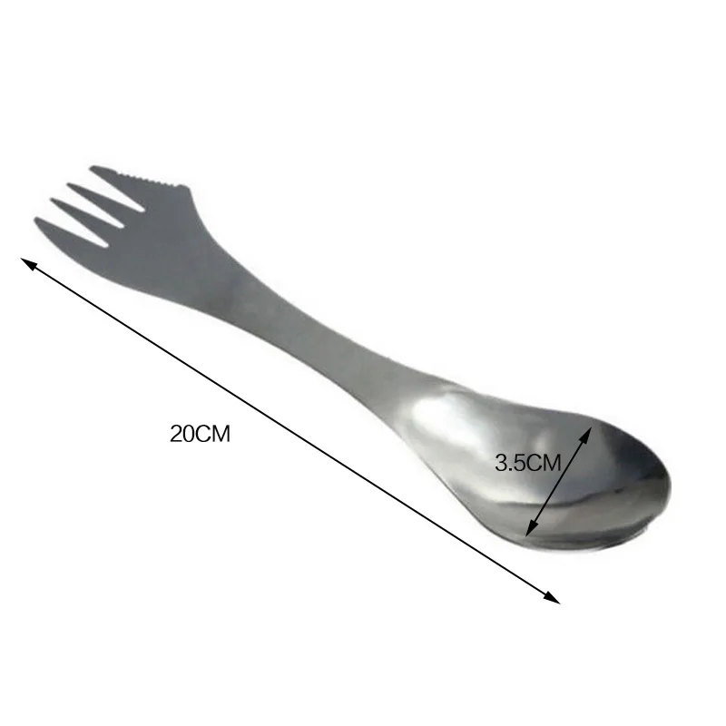 Посуда Spork комбинированный гаджет для путешествий столовые приборы из нержавеющей стали ложки для торта Вилка Нож для пикника Столовые приборы кухонные принадлежности