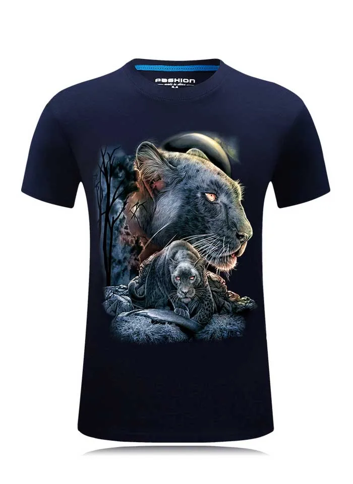 navy blue Новая футболка с 3D принтом совы, хлопковая Повседневная креативная футболка с коротким рукавом, homme, мужская летняя стильная хип-хоп футболка с круглым вырезом - Цвет: navy blue