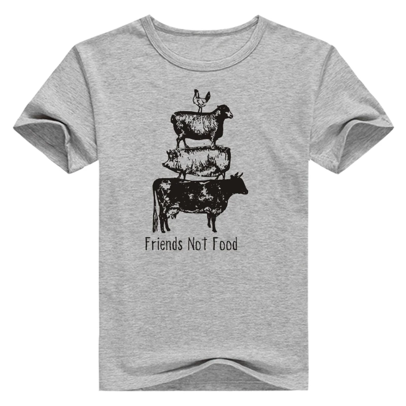 Showtly Vegan футболка Friends Not Food вегетарианский веганский Топ Herbivore Save Animals Gifts for Boyfriend Tee