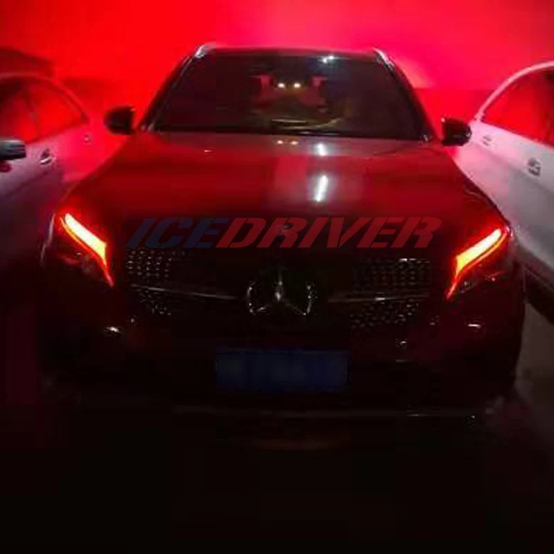 Светодиодный фонарь Icedriver для Mercedes Benz A class дневные ходовые огни A45 AMG A200 красный