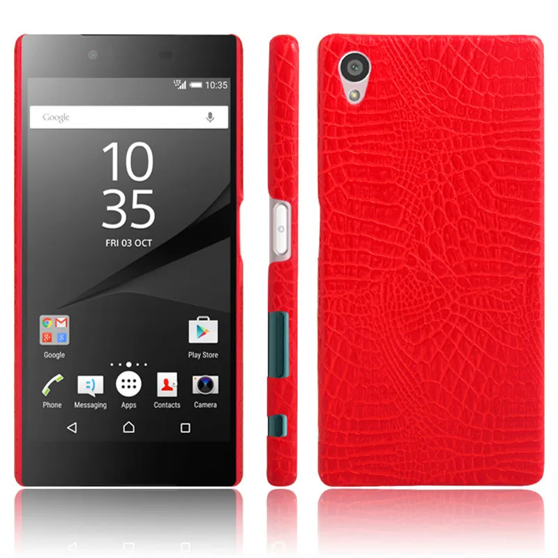 Для sony Z 5 Z5 Dual E6603 E6633 чехол с крокодиловым узором Жесткий ПК+ обложка на заднюю панель из искусственной кожи чехол для sony Xperia Z5 E6653 E6683 5,2"