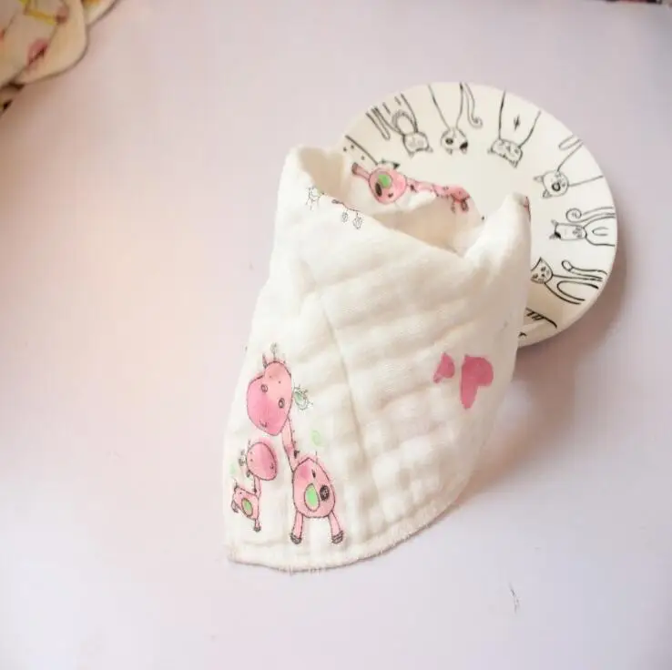 Muslin Baby Bibs Girls Boys Cloth Babador Cartoon Print Bebe Smock Burp Cloths Accessory Infant Stuff | Детская одежда и обувь - Фото №1