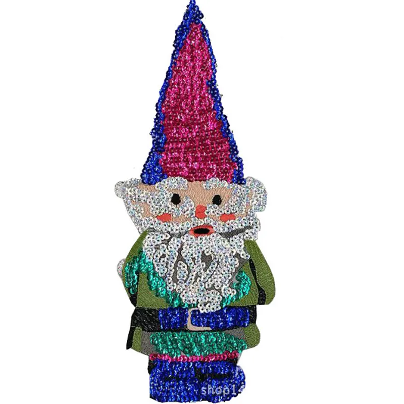 Женская одежда сделай сам Рождественская нашивка на тему Рождества с блестками 30