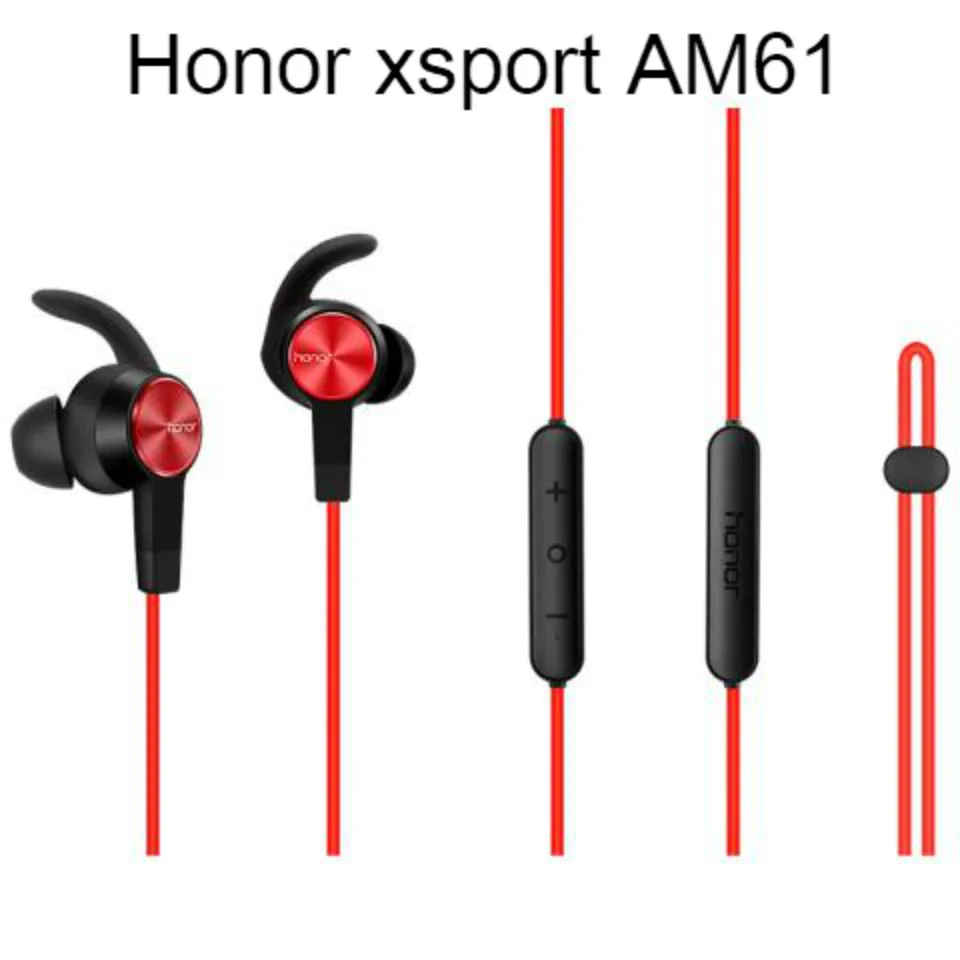 Honor AM61 red huawei Honor xsport AM61 наушники Bluetooth 4,1 беспроводное соединение с микрофоном В Ухо Стиль Зарядка легкая гарнитура для iOS Android - Color: Honor AM61 red