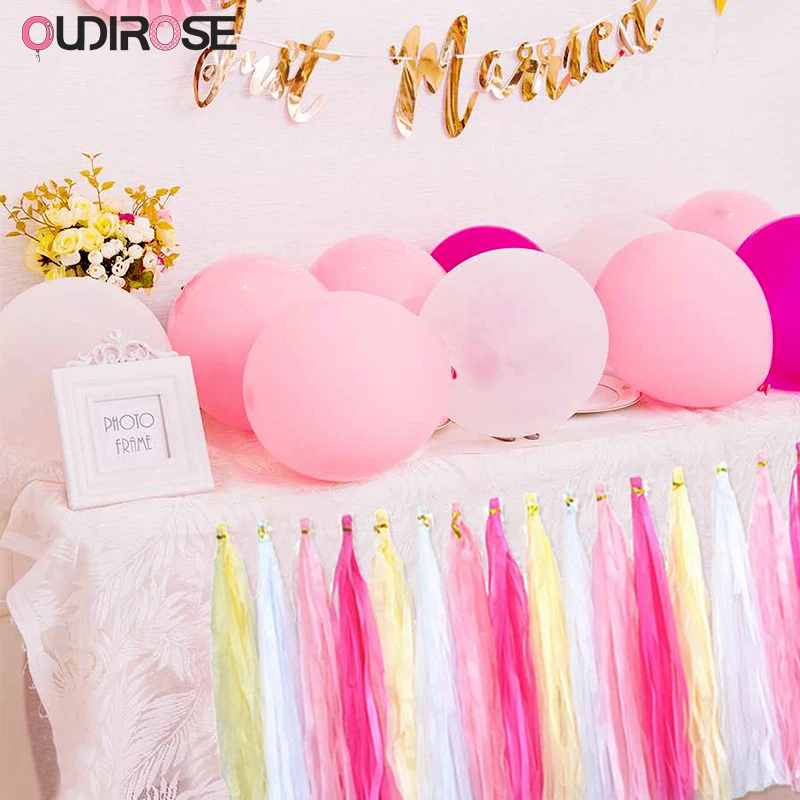 Свадебные кисточки цветок микс конфетти латексные фольгированные шары на день