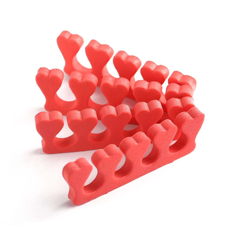 2 шт/пара разделитель губки для пальцев 4 вида цветов дизайн сердца мягкий ногтей