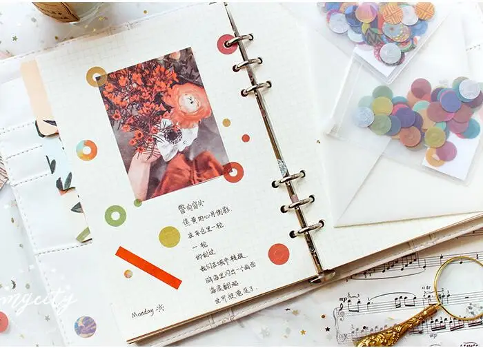 60 шт./пакет DIY креативные круглые декоративные Новые Стикеры для планирования наклейки страница неделя индекс офисные школьные принадлежности канцелярские принадлежности