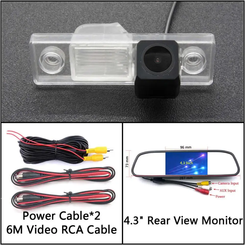 Cam N 4.3 Mirror Full HD камера заднего вида для Chevrolet Lova Nexia epica Lova Aveo Captva Cruze Lacetti Tosca Автостоянка ЖК-зеркало монитор - Название цвета: Cam N 4.3 Mirror