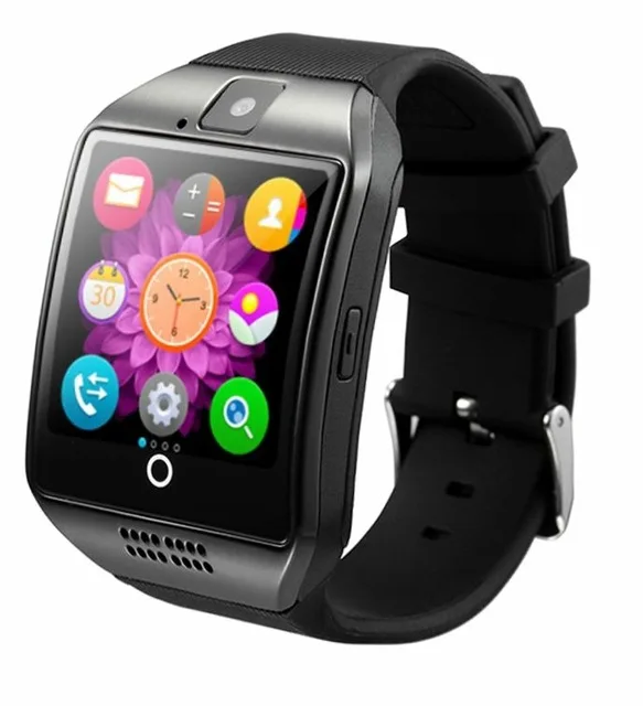 Bluetooth Smart Watch Q18 Men Sport Wristwatch Support 2G SIM TF Card Camera Smartwatch For Android Phone PK GT08 DZ09 A1 Y1 V8 - Цвет: Черный