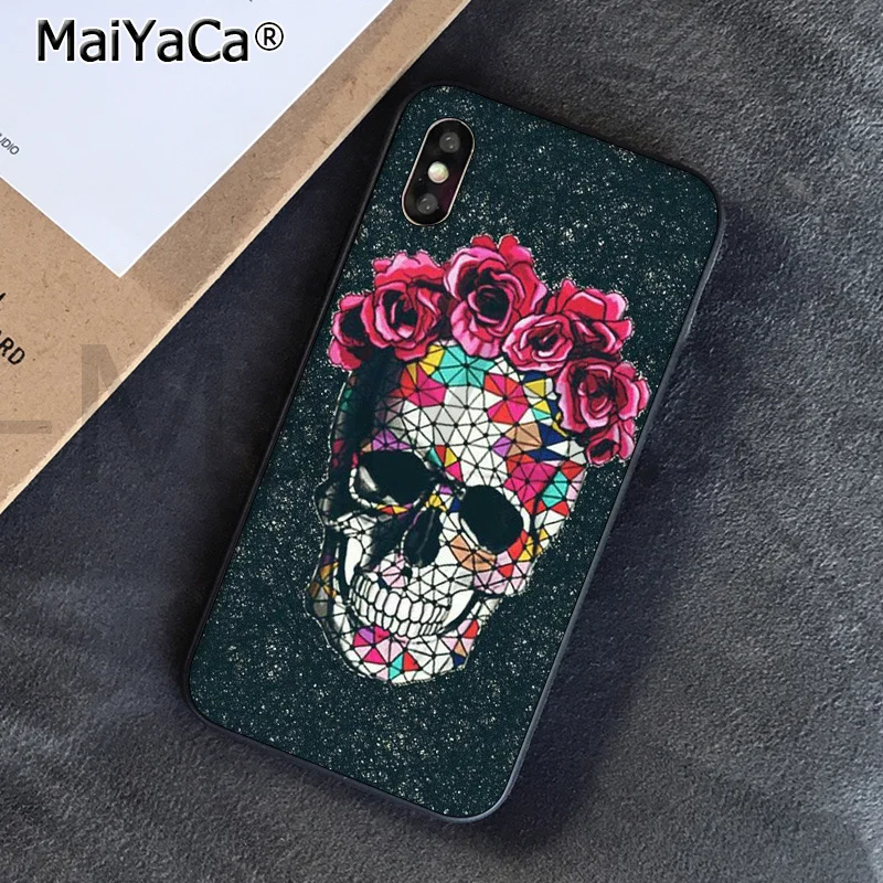 MaiYaCa чехол для телефона с цветами оленем черепом цветочным вороном лошадью бега