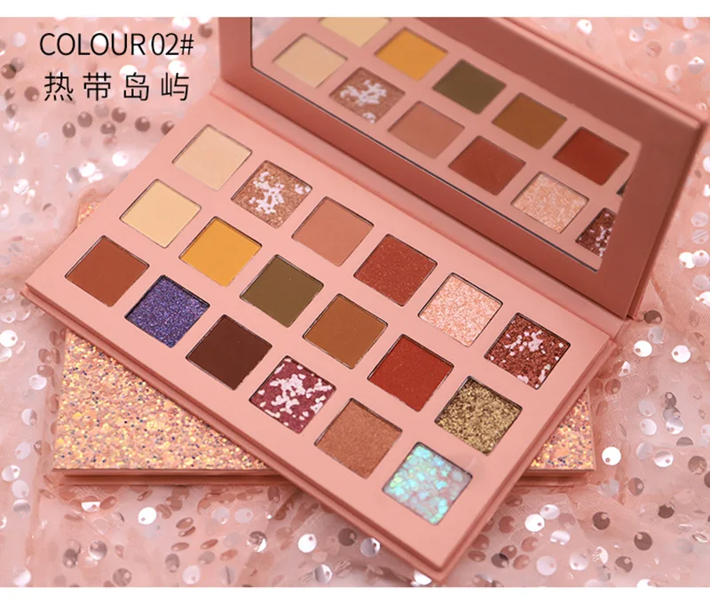 NOVO Sparkle Shimmer Тени для век палитра 18 цветов металлик блеск матовый пигментный тени для век пудра Makuep NUDE Smoky Eyelids