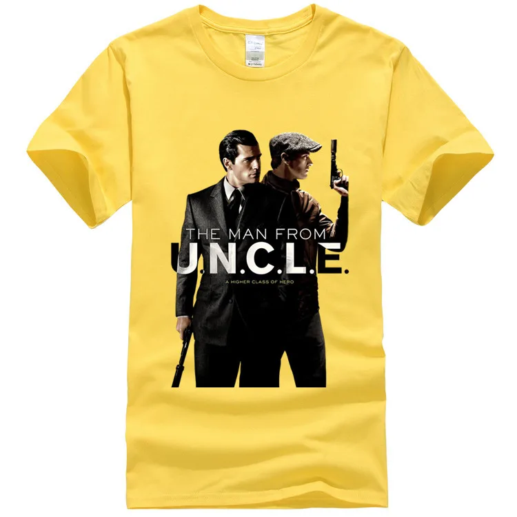 Т Рубашки Мужские Человек Из UNCLE Футболка мужская мода дизайнер o шеи хлопка с