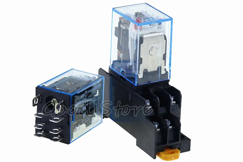 1 комплект 220 В AC DC 10A катушка реле мощности DPDT LY2NJ HH62P HHC68A 2Z с гнездом|Реле| |
