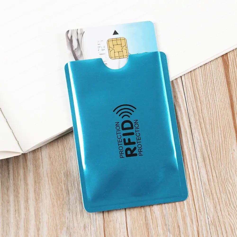 10 шт. Алюминиевый RFID блокирующий держатель карты Чехол Противоугонный защитный