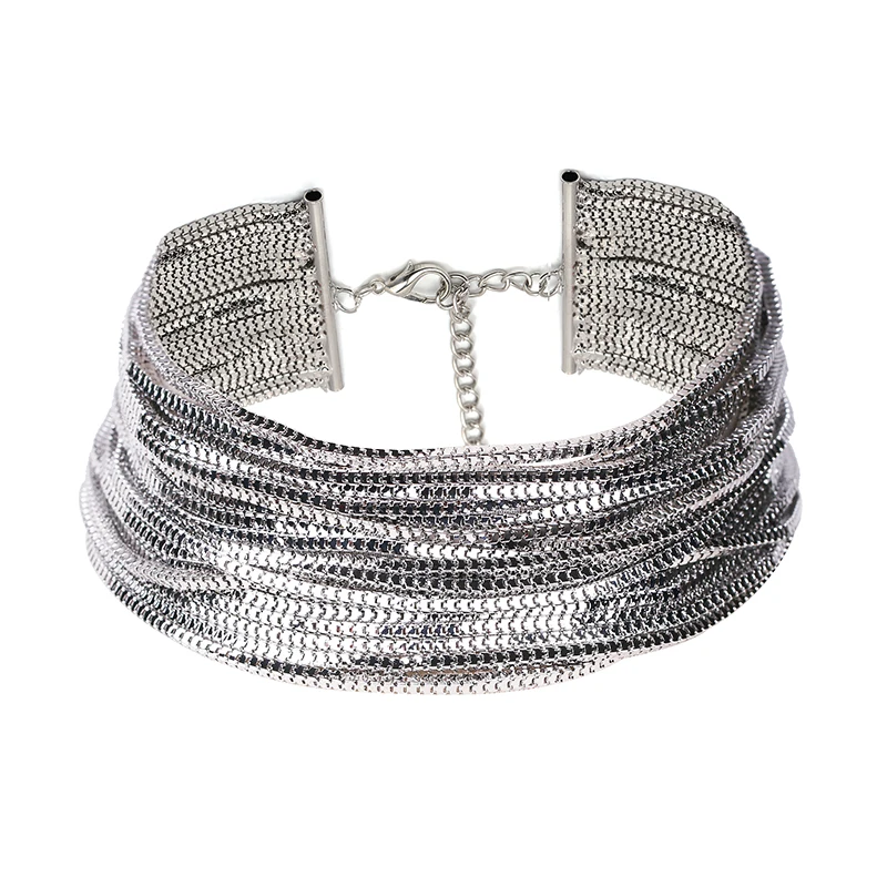 Wholesale JUJIA Statement Jewelry Collares Mujer Metal Chain Chockers Maxi Gold Necklace Pendant Necklaces | Украшения и