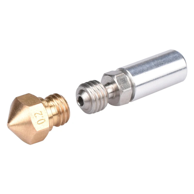 Полностью металлический Hotend комплект MK10 сопло M7 0 4 мм термобарьер алюминиевая