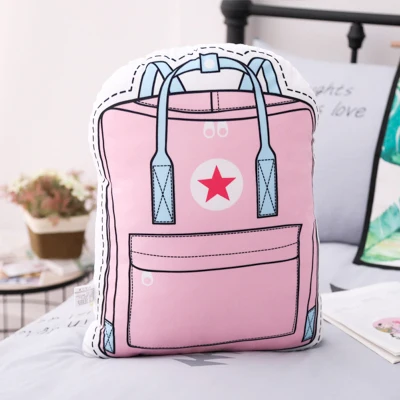 Schoolbag Милые Креативные декоративные подушки INS в стиле 3D мультяшная короткая плюшевая игрушка подушка ультра-мягкая имитация косметики продукты обувь подушки - Цвет: Schoolbag