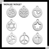 Wonlee winle DIY полный полированной 316l Нержавеющая сталь подвески-шармы, кролики для браслет Цепочки и ожерелья ювелирных изделий